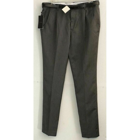 Zara Man Men's Gray Slim Suit Belted Pants Trousers Size 36 - Picture 12 of 12